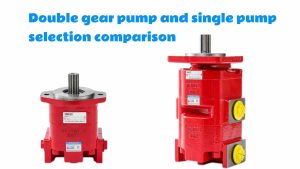 Double gear pump and single pump selection comp...